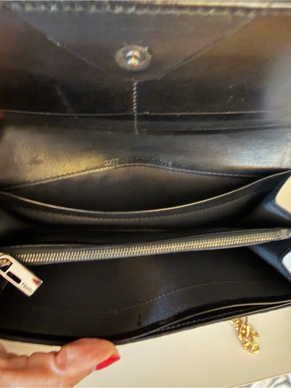 Vintage Fendi FF Zucca Continental Wallet / Convertible Crossbody Clutch - Picture 6 of 9